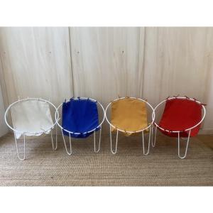 4 Outdoor Armchairs - 1950s - France