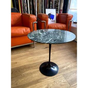 Table d'appoint/guéridon Tulipe - Knoll - Marbre Verde Alpi