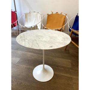Guéridon « Tulipe » - Marbre Statuarietto - Eero Saarinen, pour Knoll