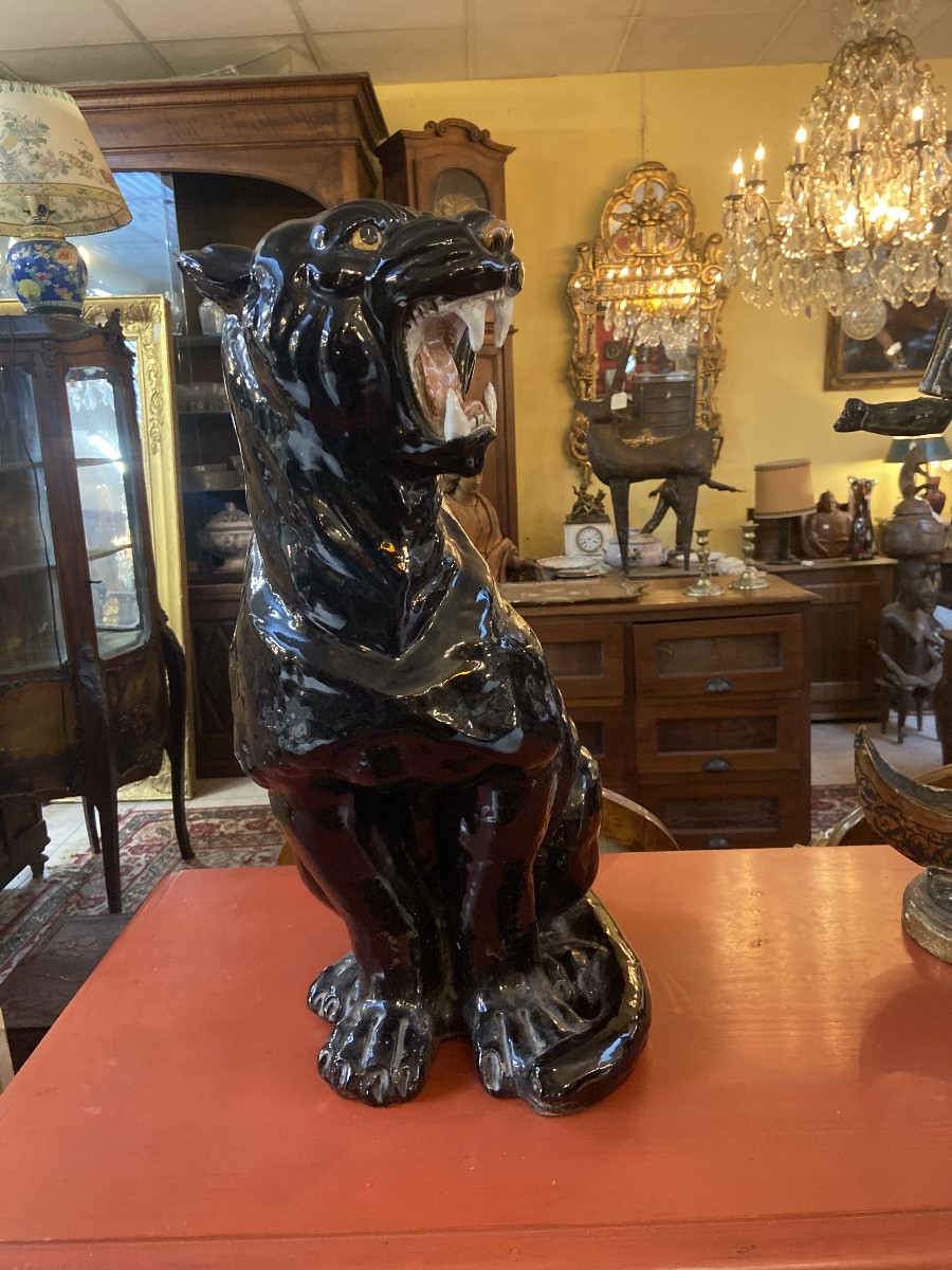 Glazed Terracotta Panther -photo-1