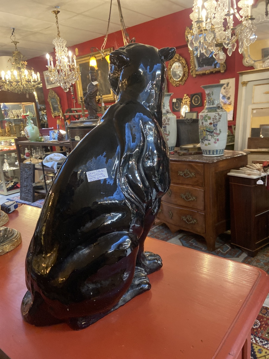 Glazed Terracotta Panther -photo-2