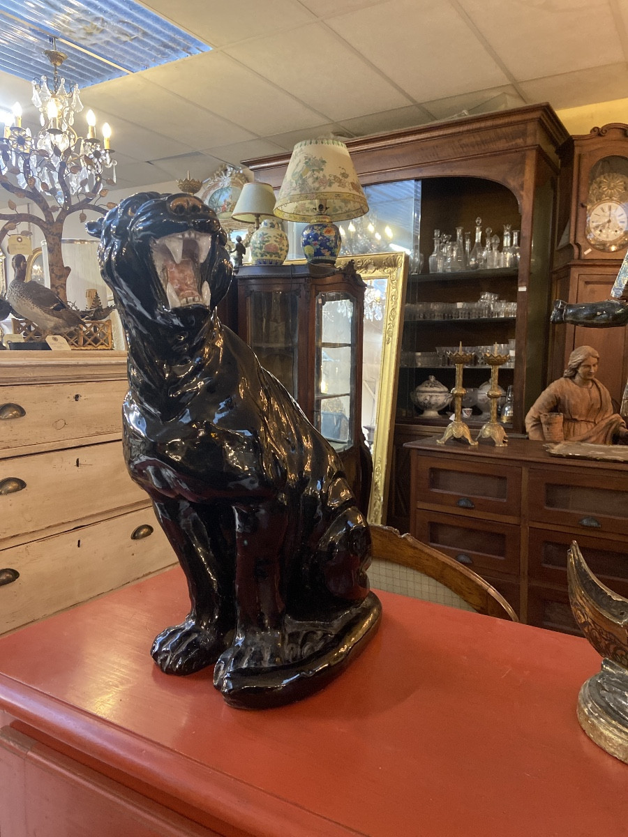 Glazed Terracotta Panther -photo-3