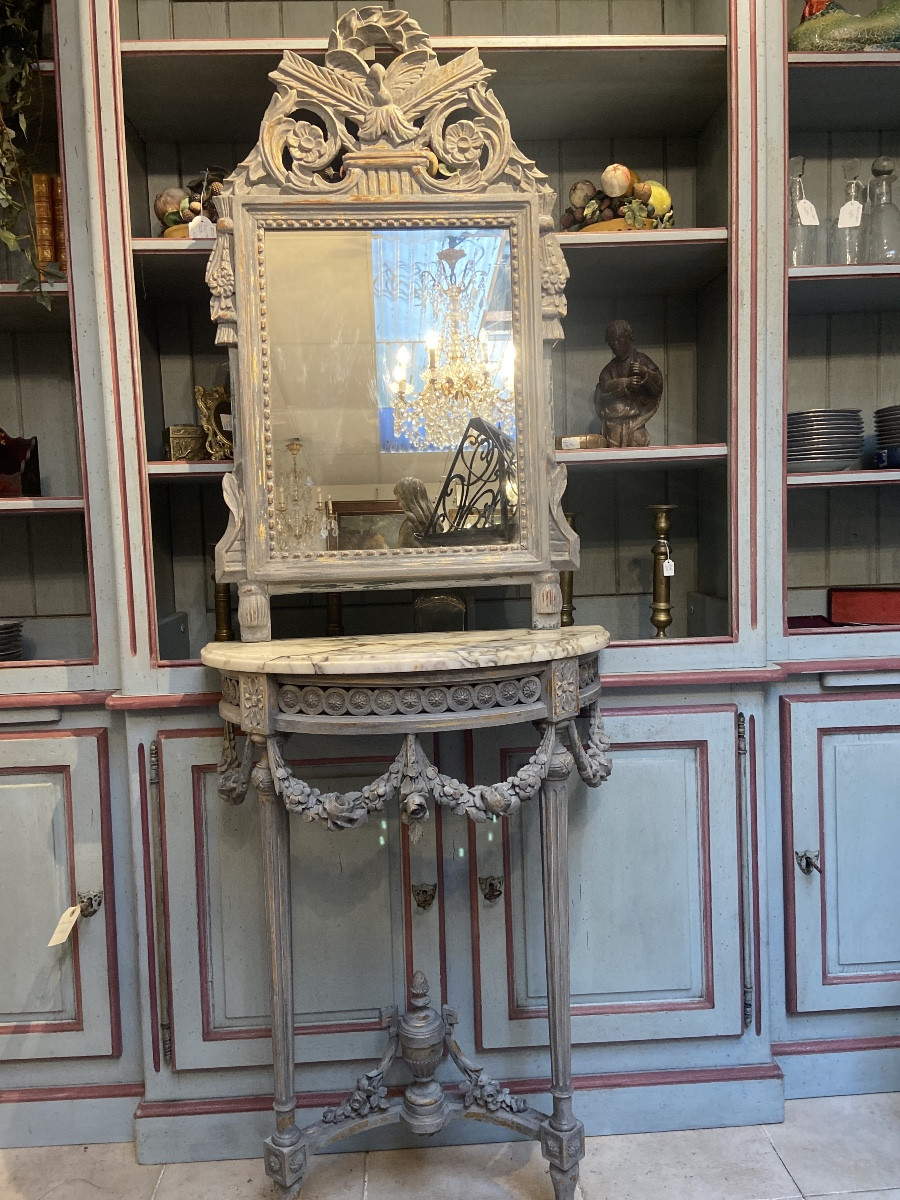 19th Century Console And Mirror -photo-1