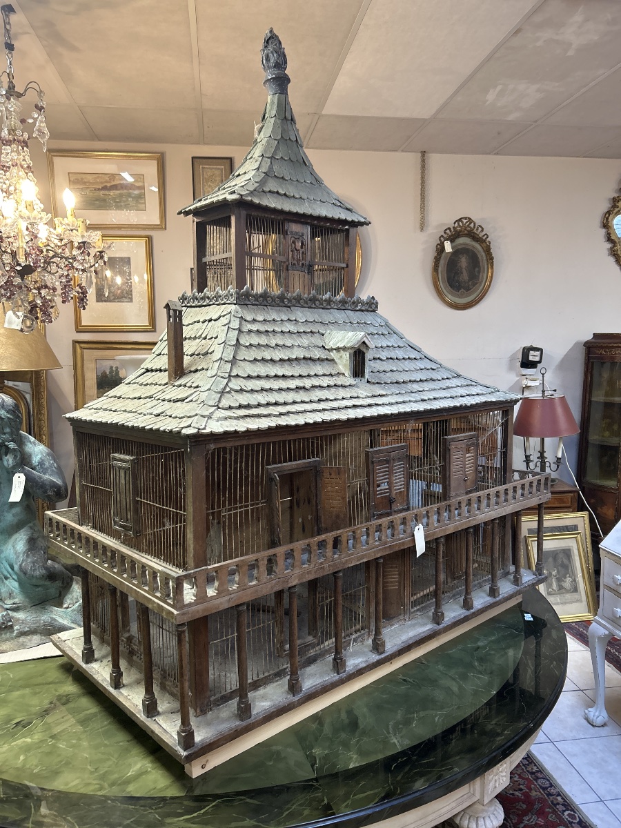 Cage oiseaux en bois -photo-2