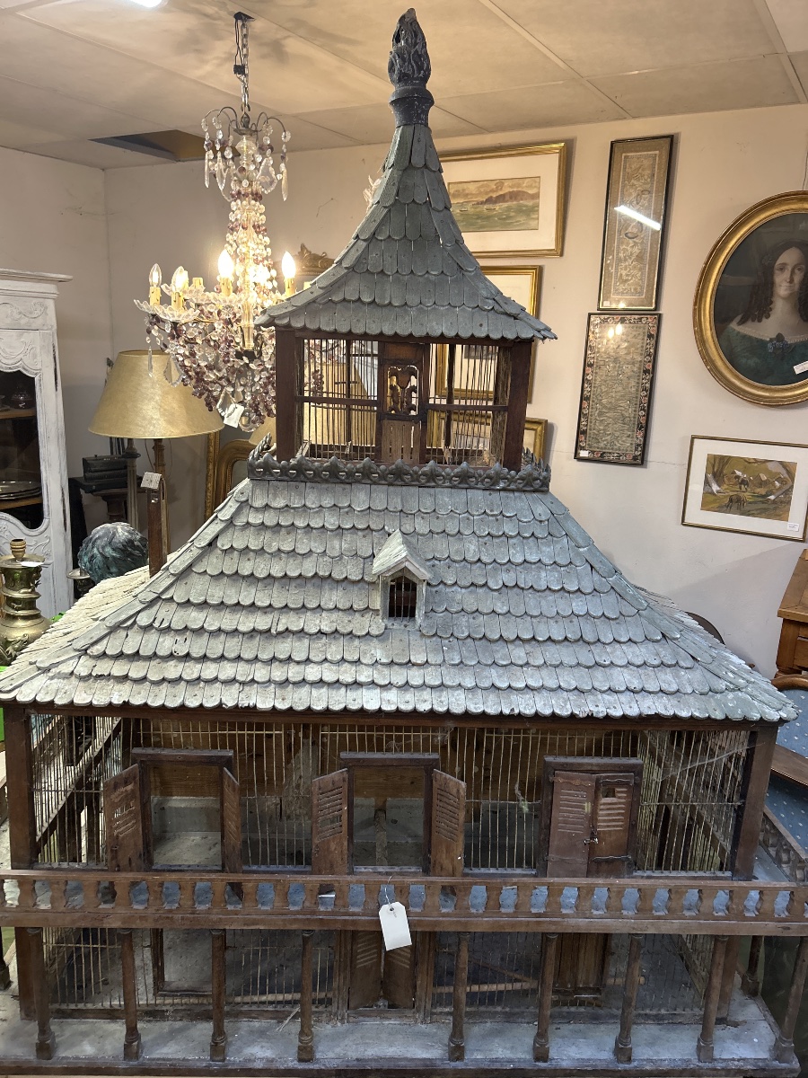 Cage oiseaux en bois -photo-3