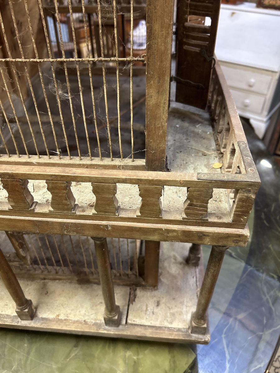 Cage oiseaux en bois -photo-2