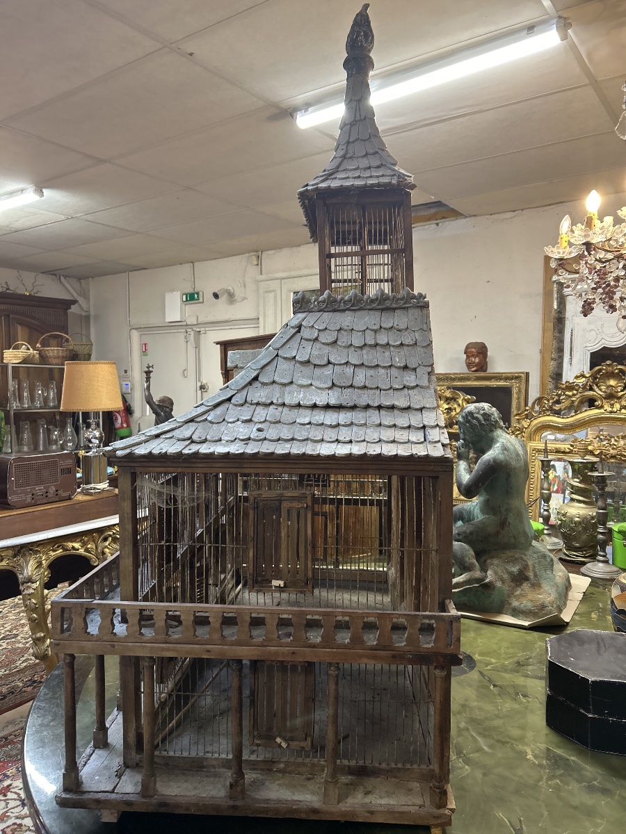 Cage oiseaux en bois -photo-3