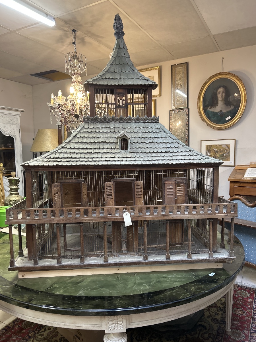Cage oiseaux en bois -photo-6