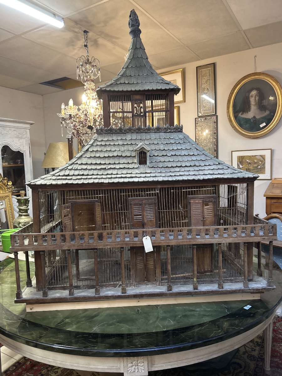 Cage oiseaux en bois 