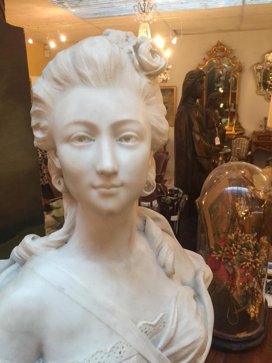 Female From Carrara Marble Bust-photo-2