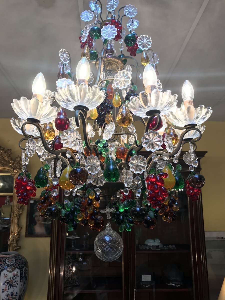 Lustre Cristal 20eme 