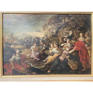 Tableau mythologique XVIIeme 