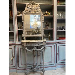 Console et miroir 19eme 