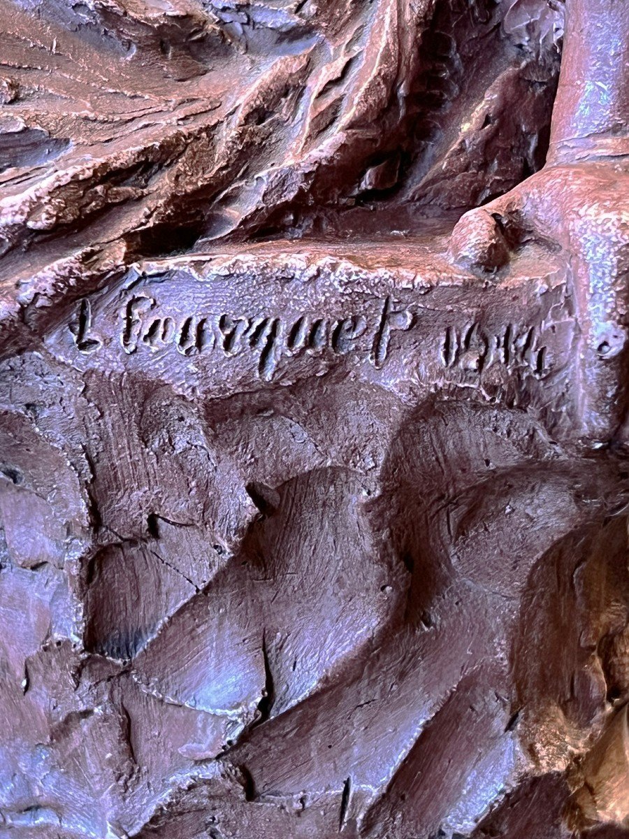 Terracotta Sculpture By Léon Fourquet-photo-3