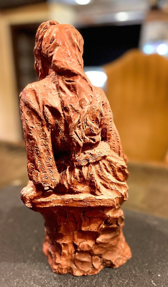 Terracotta Sculpture By Léon Fourquet-photo-4