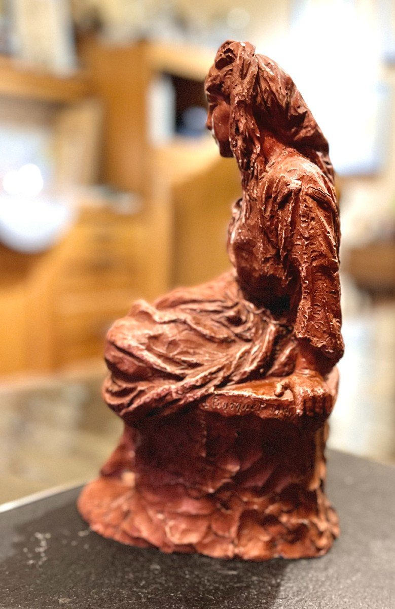 Terracotta Sculpture By Léon Fourquet-photo-2