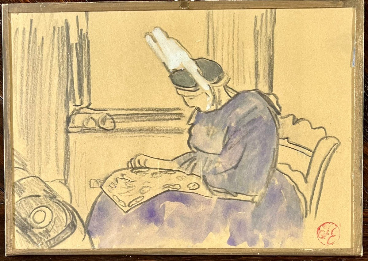 11  Drawings. Breton School Early 20th Century-photo-4