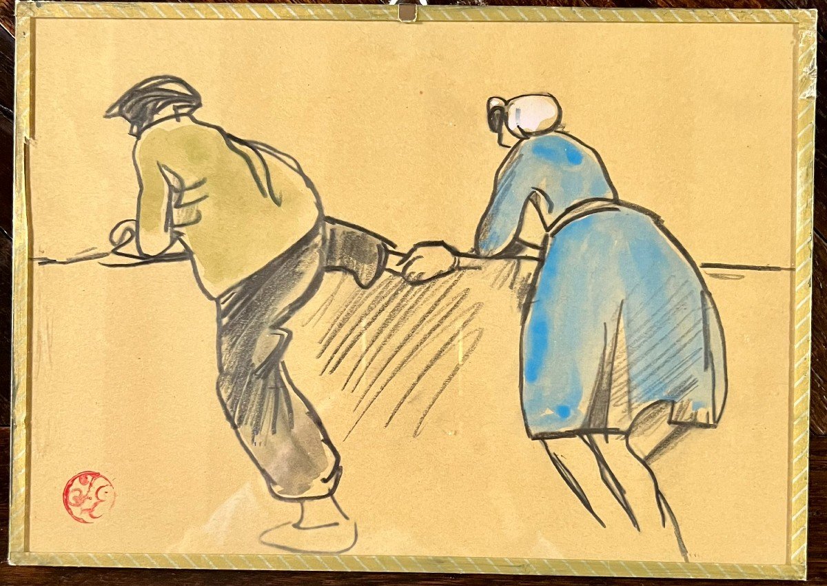 11  Drawings. Breton School Early 20th Century-photo-2