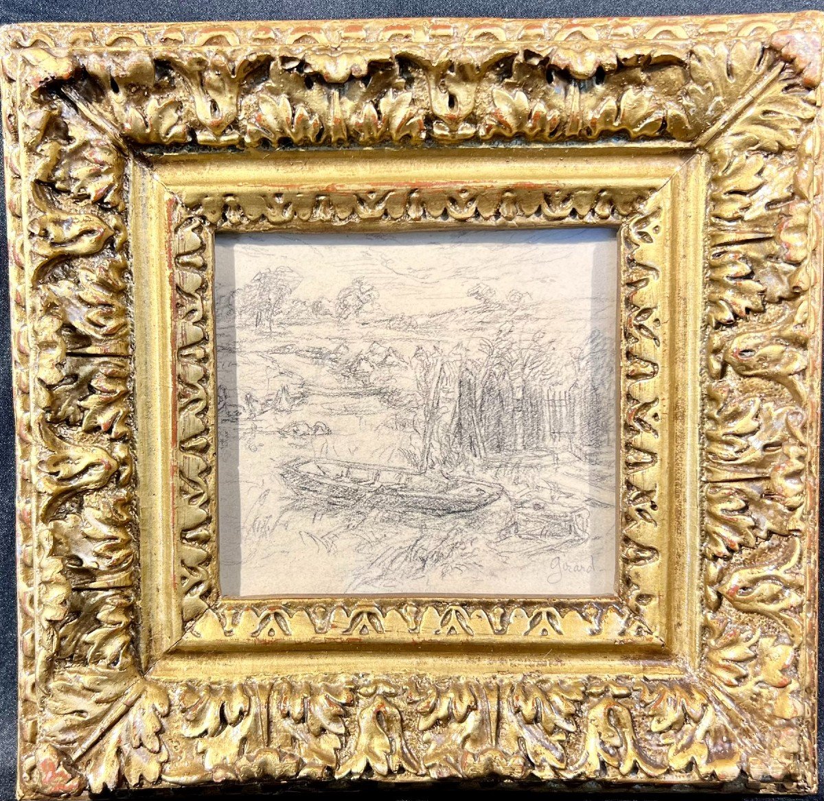 Paysage à La Barque Dessin De Girard-photo-2