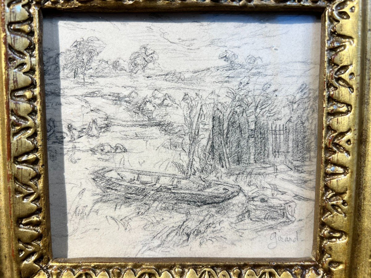 Paysage à La Barque Dessin De Girard