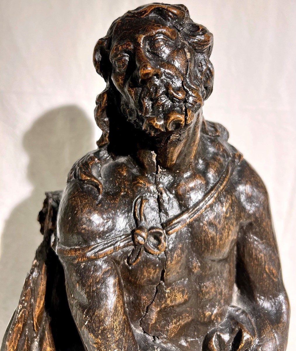 Carved Wooden Christ, Late 17th Early 18th Century-photo-2