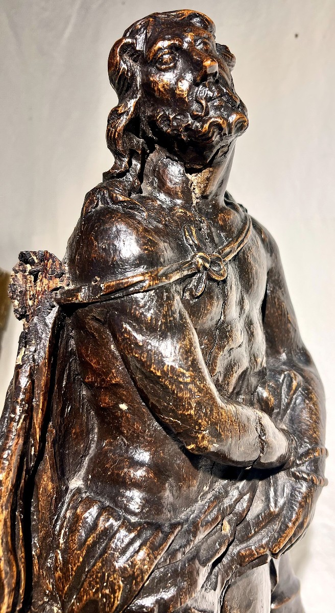 Carved Wooden Christ, Late 17th Early 18th Century-photo-4