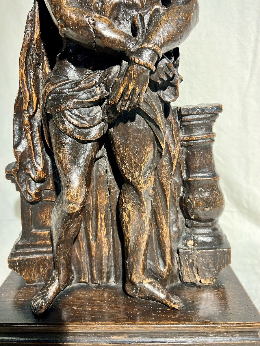 Carved Wooden Christ, Late 17th Early 18th Century-photo-1