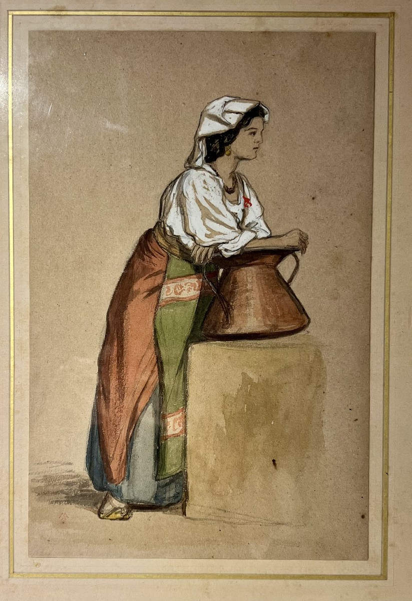 Paire D’aquarelles d' Auguste Anastasi (1820–1889)