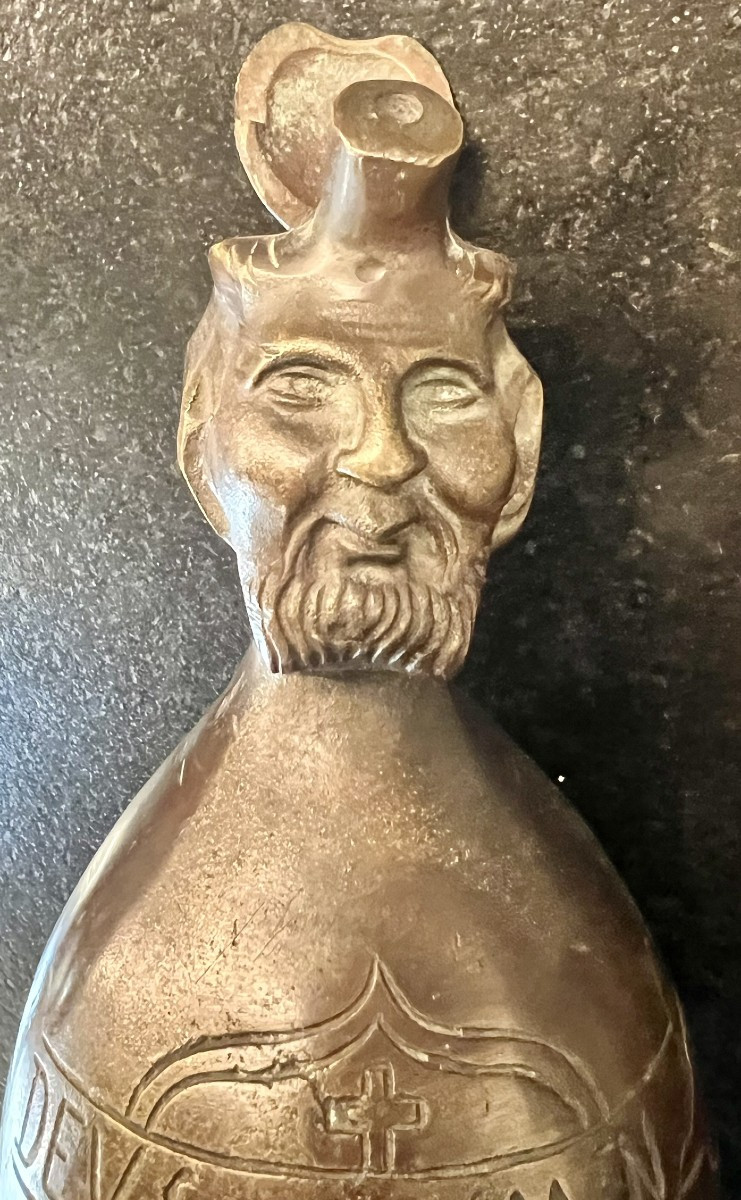 An Anthropomorphic Pitcher, Known As An "aquamanile," In Patinated Bronze, XIXè-photo-3