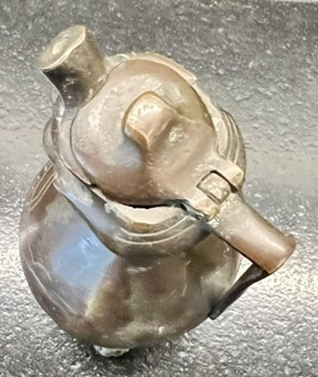 An Anthropomorphic Pitcher, Known As An "aquamanile," In Patinated Bronze, XIXè-photo-2