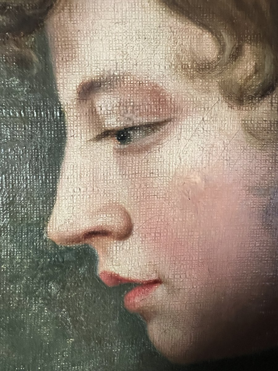 Portrait de jeune femme de profil - Ecole française Néoclassique, vers 1800-1830-photo-4