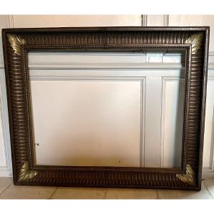 Wooden Frame Decorated With Rows Of Pearls And Foliage