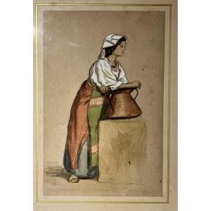 Paire D’aquarelles d' Auguste Anastasi (1820–1889)
