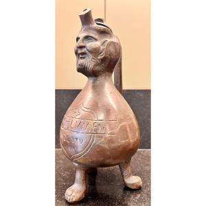 An Anthropomorphic Pitcher, Known As An "aquamanile," In Patinated Bronze, XIXè