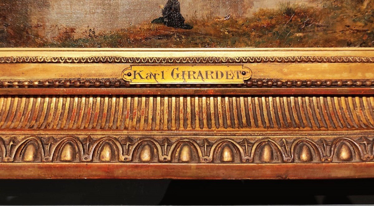  Femmes Près d'Un étang, Girardet Karl-photo-4