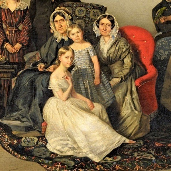Portrait De La Famille De La Duchesse Adèle Ozarowska Georg Von Bothmann (1810-1891) -photo-3