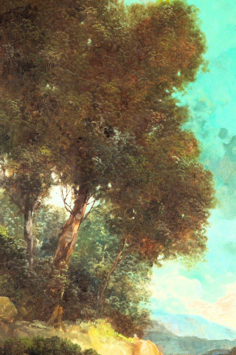 Capriccio Landscape Painting By Toni Bordignon (1921-), Old Master Style-photo-4