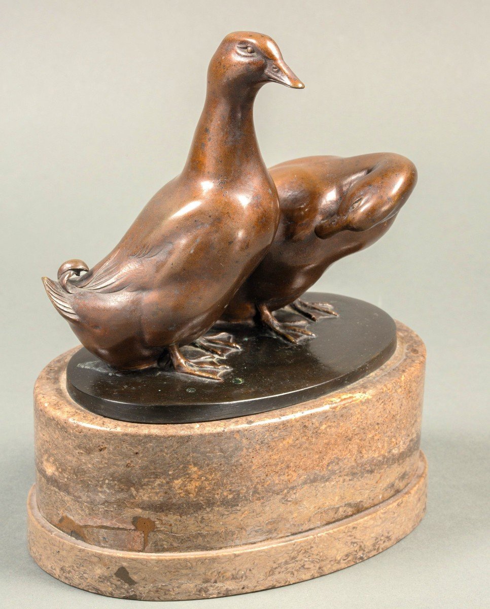 Couple Of Ducks By Carl August Brasch.-photo-3