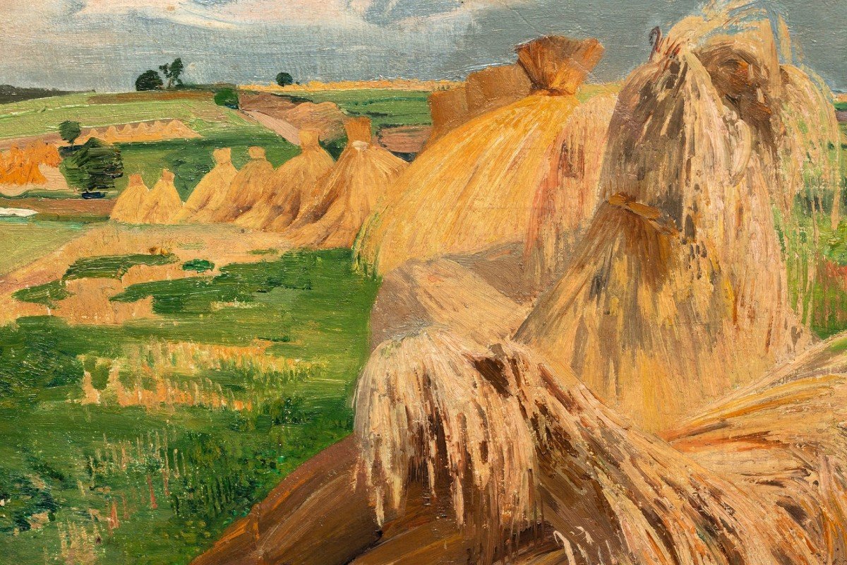 Landscape At Nafraiture By Léon Frederic (1856 - 1940)-photo-2