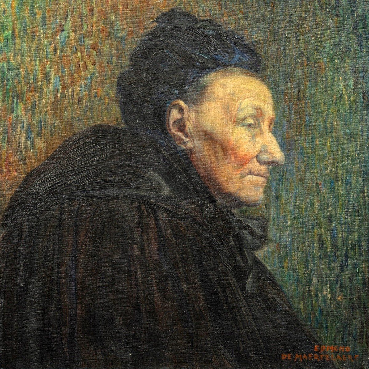 Edmond De Maertelaere (1876 - 1938) Old Woman, Pont Aven