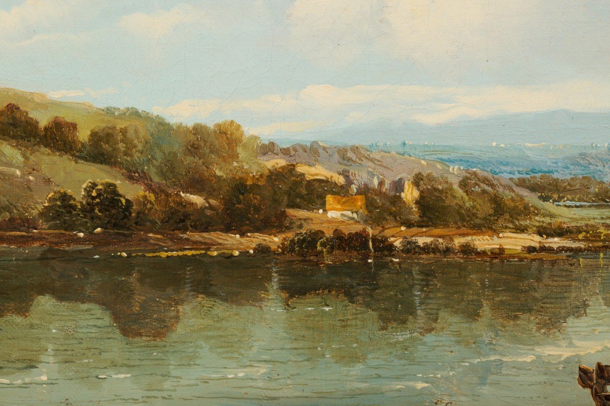 Alfred Gomersal Vickers (1810-1837) Une Scène De Rivière-photo-3