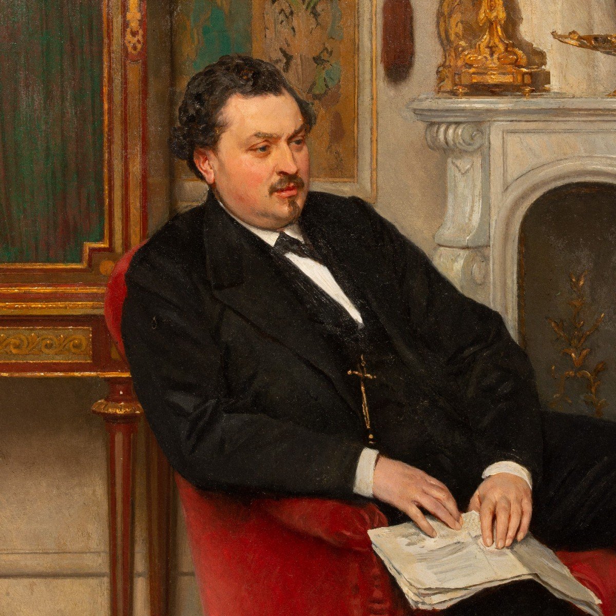 La Leçon De Broderie - Gustave De Jonghe (1829-1893)-photo-3