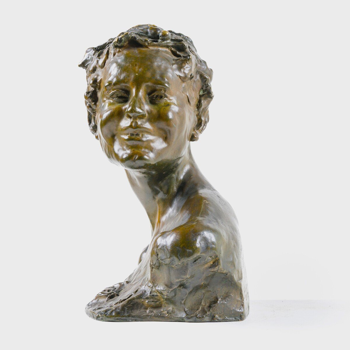 Young Faun – Bronze Bust By Alfredo Pina (1883–1966), Cast By Arthur Goldscheider, Paris-photo-4