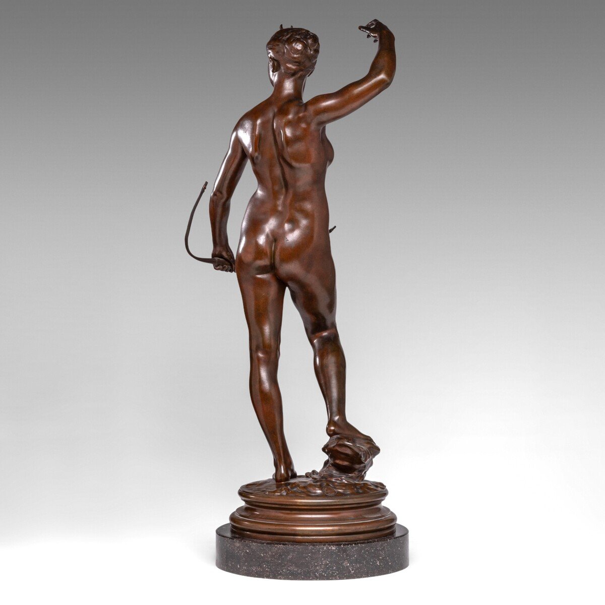 Diane Chasseresse, Une Sculpture En Bronze Par Alexandre Falguière (1831–1900)-photo-3
