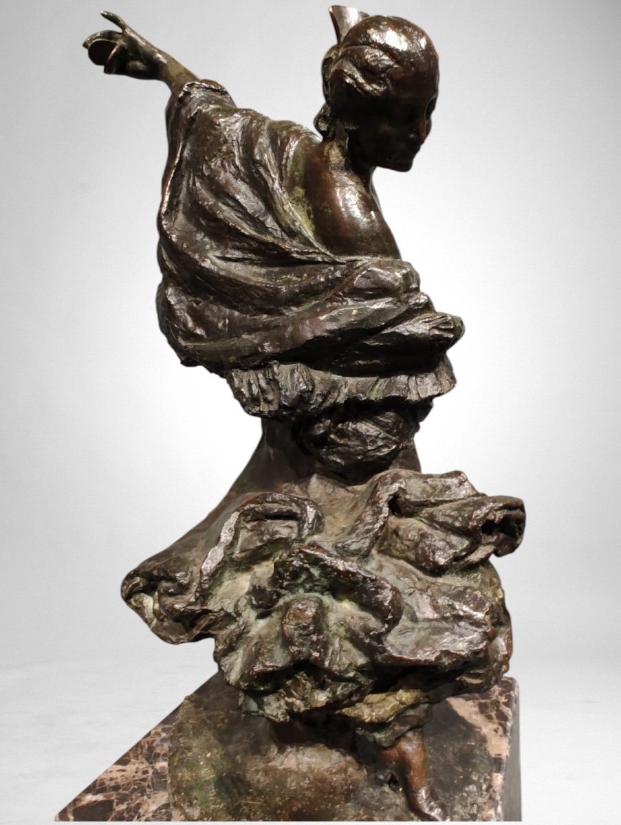 Flamenco Dancer – Bronze By Joanny Durand (1886–1955)-photo-3