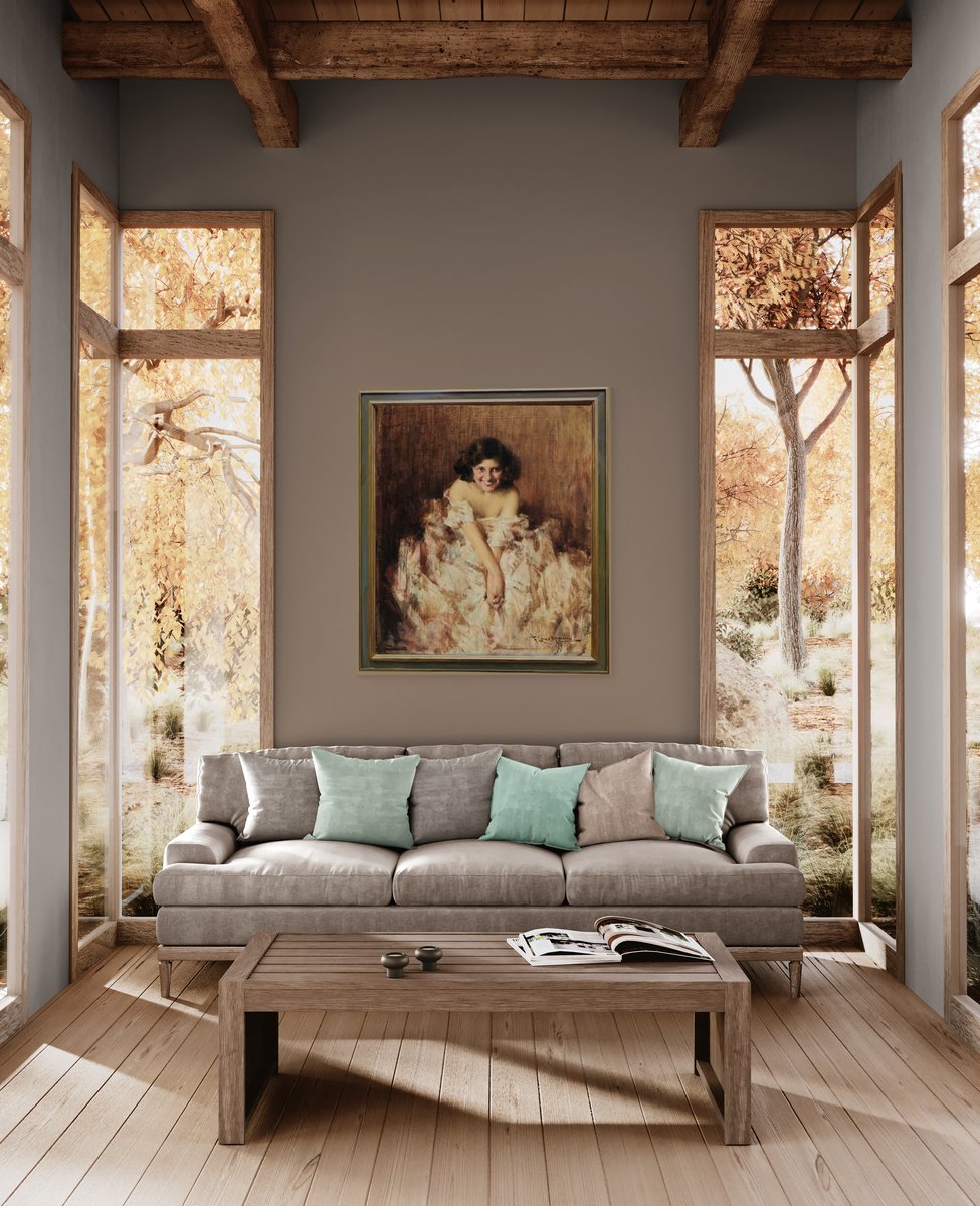 La Beauté De L’éveil, Huile Sur Toile Par Francesco Longo Mancini-photo-2