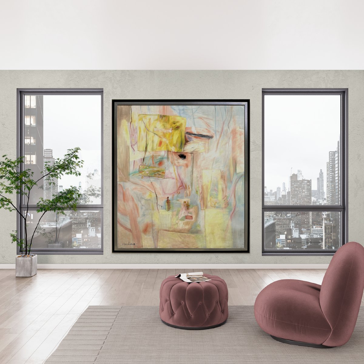 L'île du Phénix, Huile sur toile par Pierre Vlerick (1923–1999)-photo-2