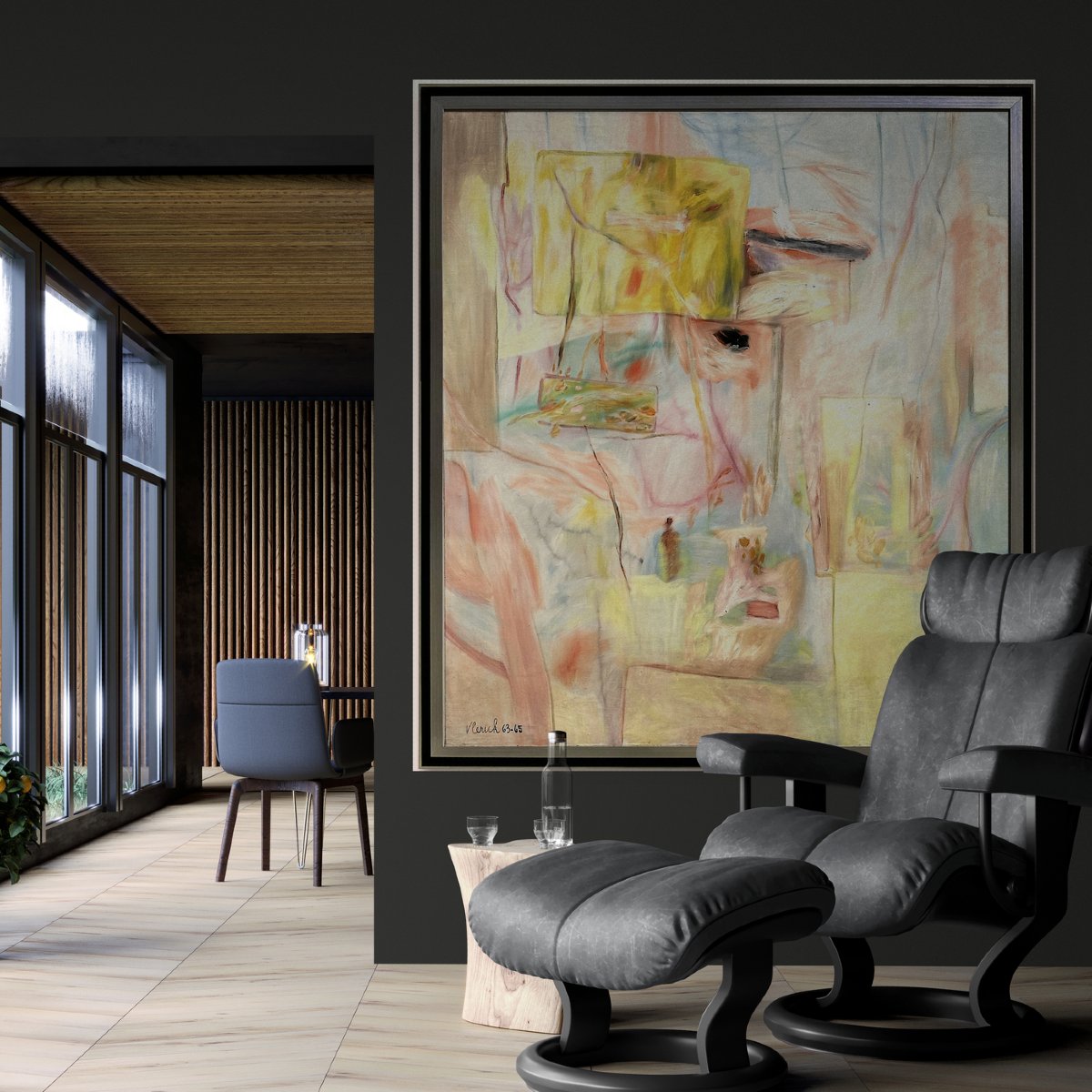L'île du Phénix, Huile sur toile par Pierre Vlerick (1923–1999)-photo-3