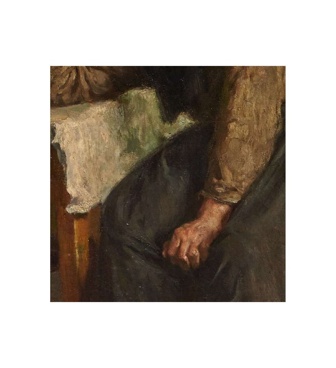 Van Aken Leo (1857-1904)+original Oil On Canvas, Mater Dolorosa-photo-1