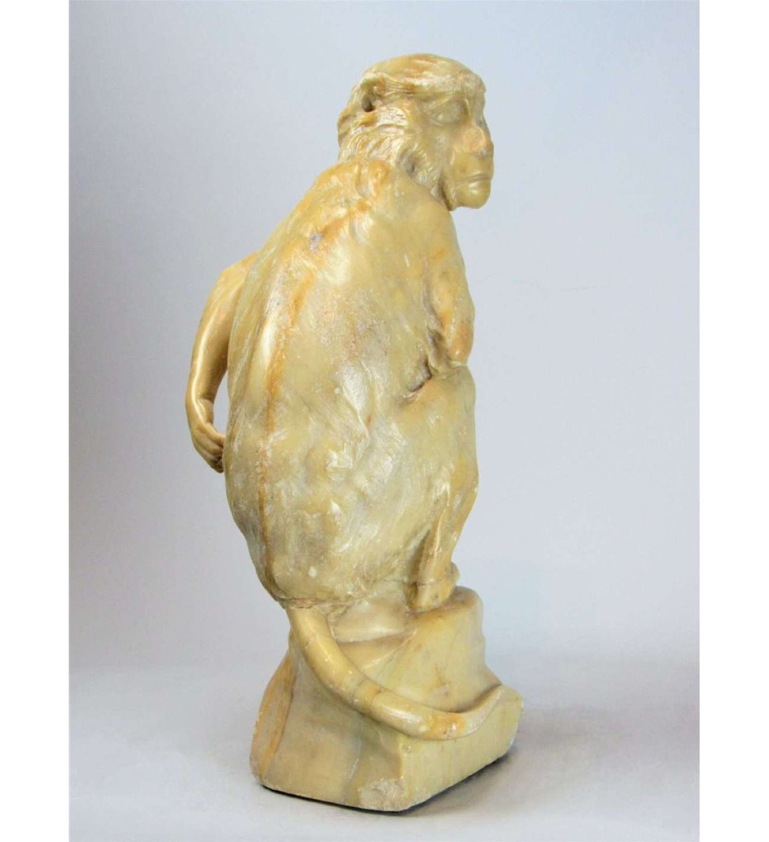 Yellow Marble Monkey Statue-photo-1